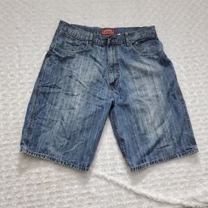 Machine Jeans Shorts CO. Relaxed Fit Long Lasting Durability; Vintage Mens Blue